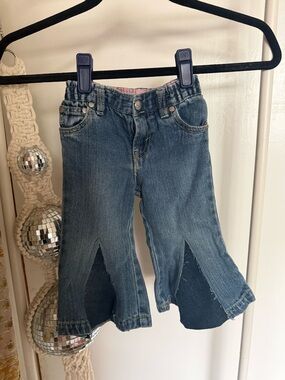 Levi's Girls Blue Flare Jeans with Split Hem